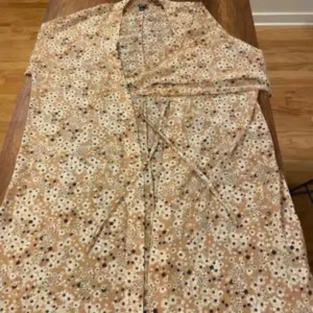 Wild Fable Kimono Duster Floral Print Tie Front Lightweight OSFM